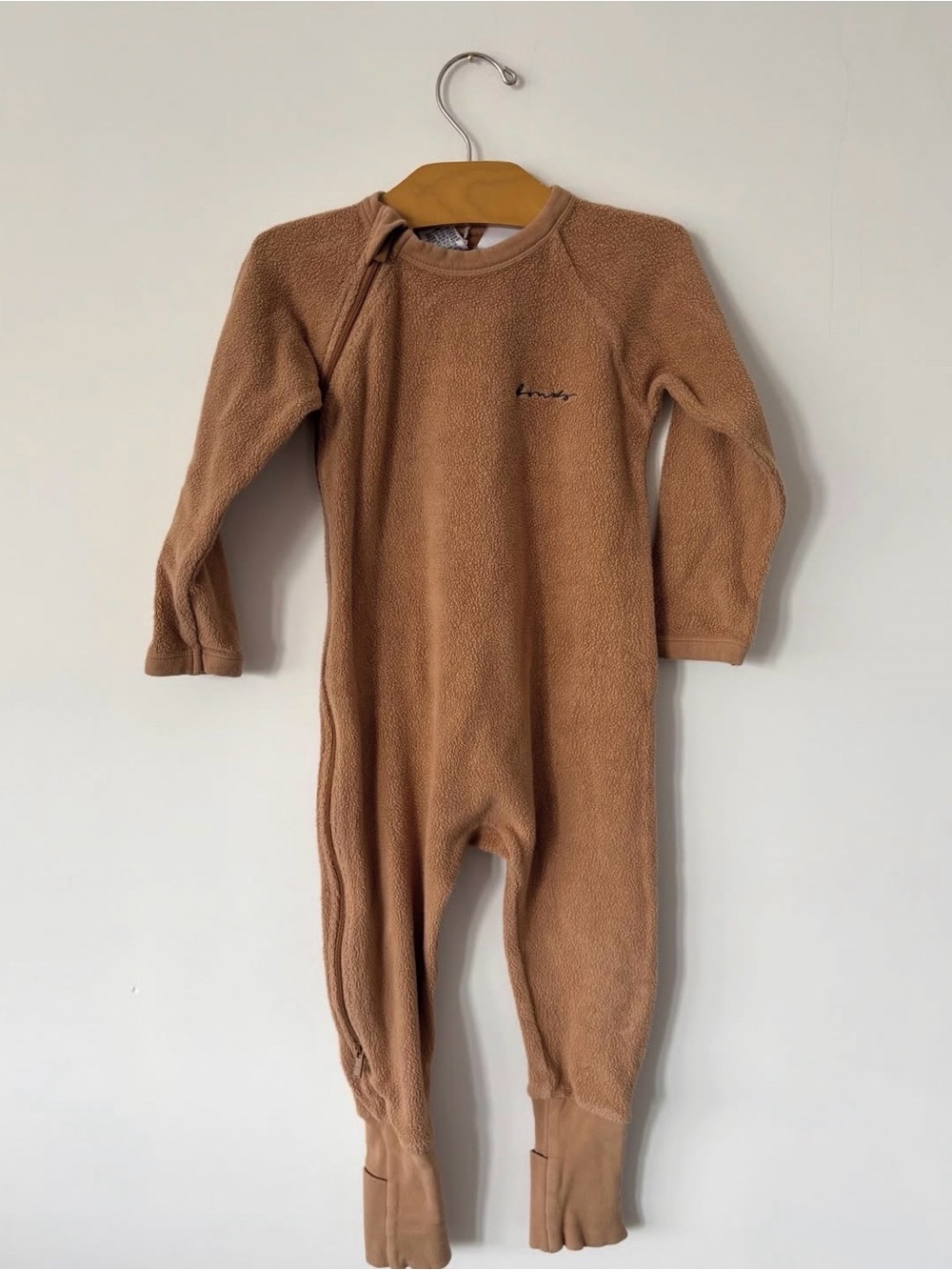 Bonds Kids Fleece One-Piece in Tan Brown